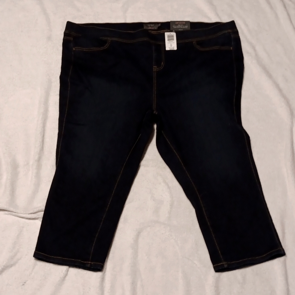 Plus Size 4 Crop Lean Jean